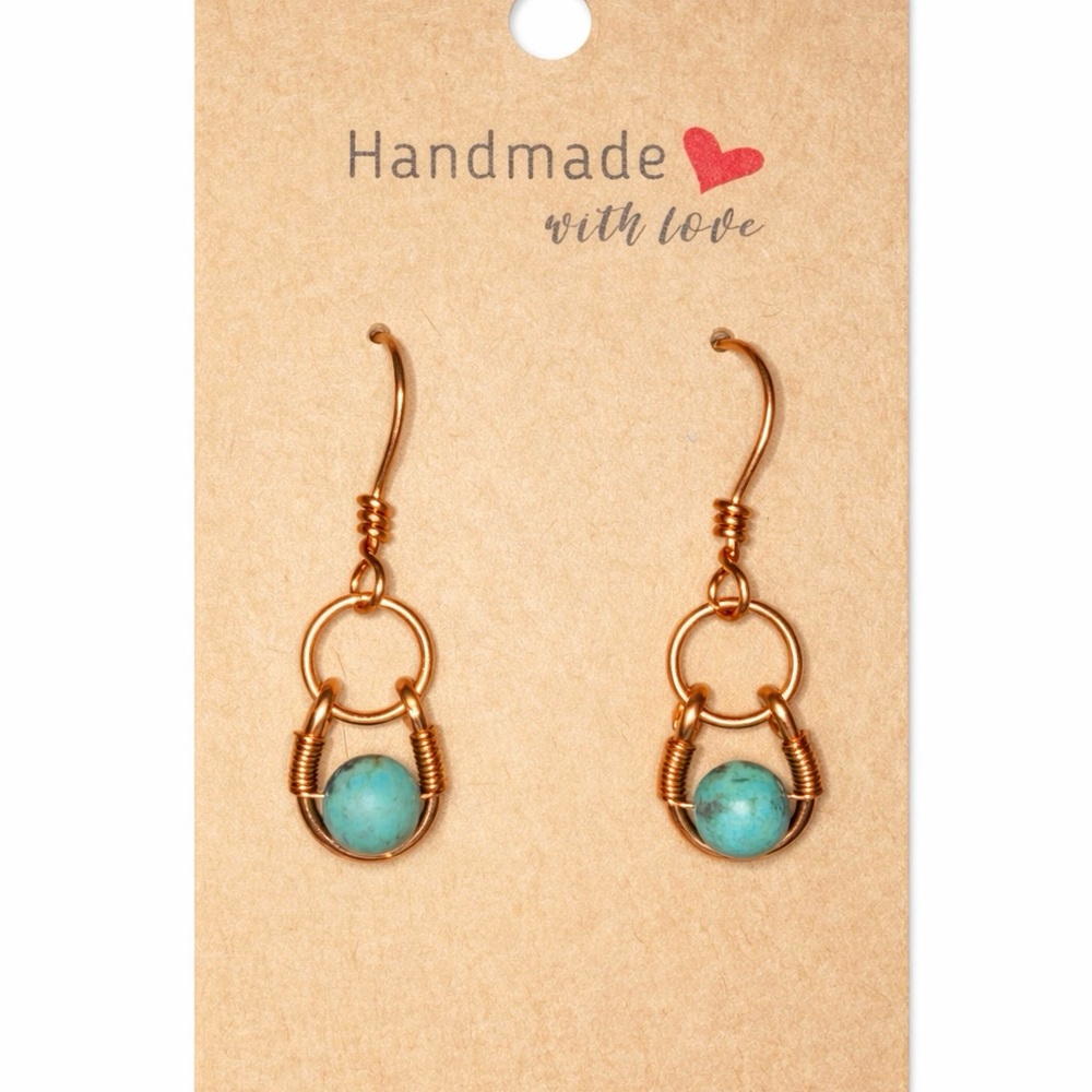 Copper and Turquoise Earrings